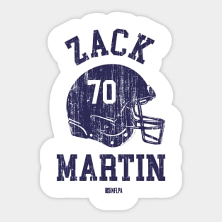 Zack Martin Dallas Helmet Font Sticker